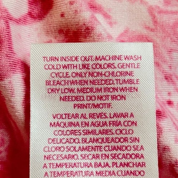 No Boundaries Women's Abstract Print Tank Top in Pink/White - Size L - Picture 6 of 6